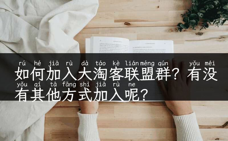 如何加入大淘客联盟群？有没有其他方式加入呢？