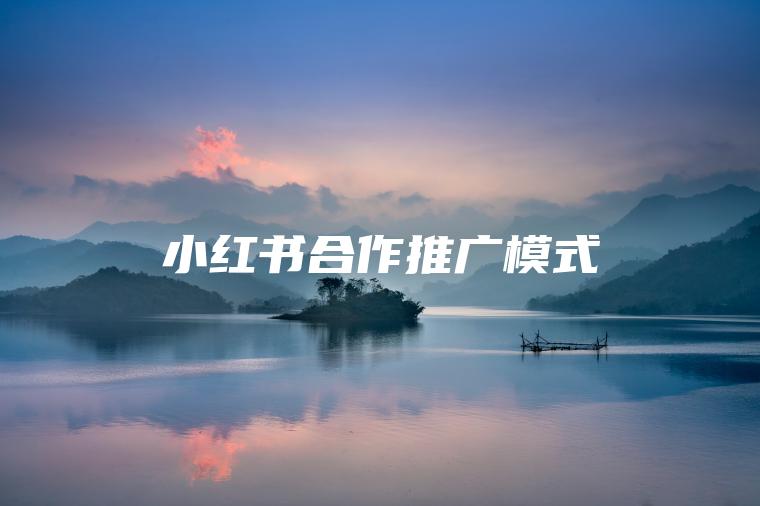 小红书合作推广模式